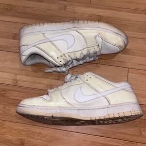 Nike Dunk Low Cream White Sneakers Men's 9.5 Y2K Streetwear Shoes